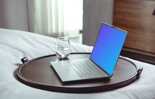 Dell XPS Mockup on a tray