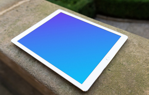 Angle view mockup of iPad Pro (Landscape)