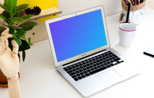 Angle view mockup of MacBook Air