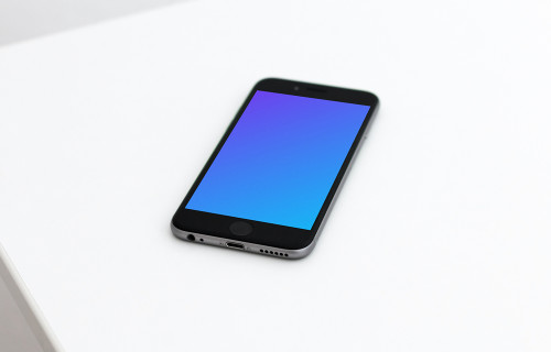 Angle view of iPhone 6s Space Gray mockup