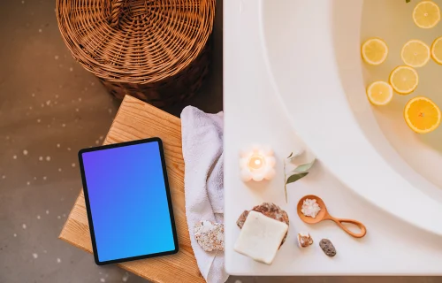 Bathtime iPad mockup scene