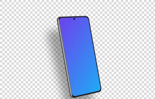 Samsung Galaxy S21 Mockup (Perspective Left - Floating Shadow)