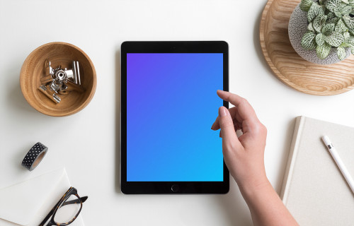 Browsing content on iPad Pro mockup