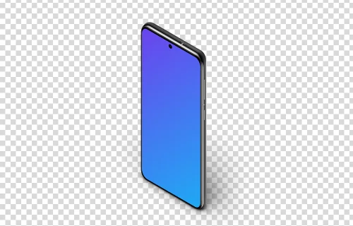 Samsung Galaxy S21 Mockup (Isometric Stand Right)