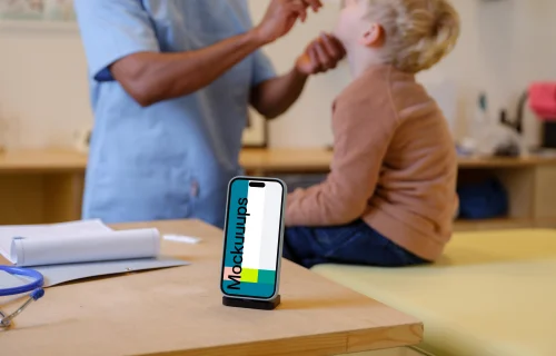 Children's doctor's office and a iPhone mockup