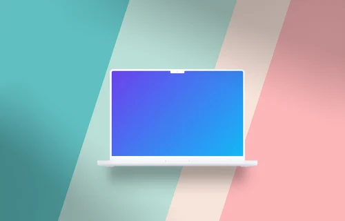 Clay computer mockup on the customizable background