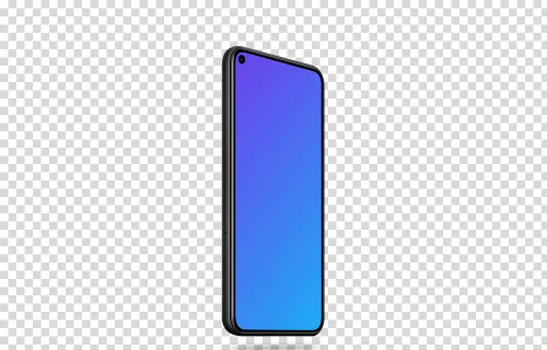 Google Pixel 5 Mockup (Perspective Stand Left - Floating Shadow)