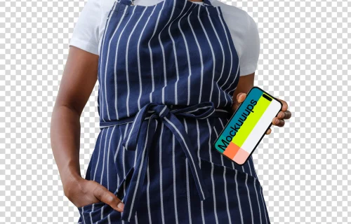 Female chef shines with iPhone mockup