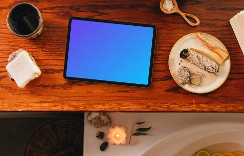 Holistic wellness iPad mockup