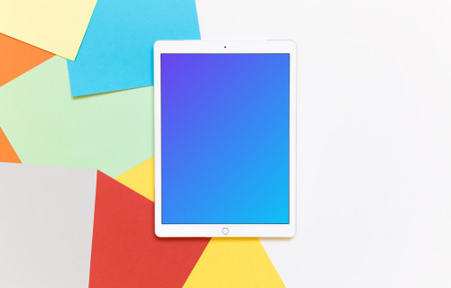 iPad Pro mockup on the bright background