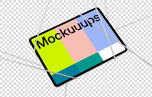iPad Pro mockup with transparent background and dynamic shadow