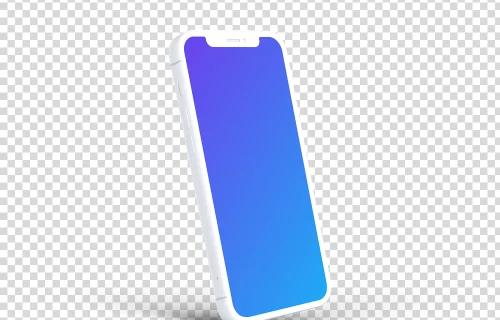 iPhone 12 Clay Mockup (Perspective Left)