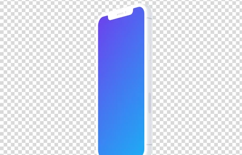 iPhone 12 Clay Mockup (Perspective Stand Right - Floating Shadow)