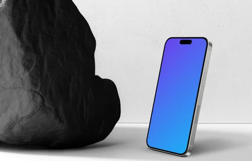 iPhone 15 Pro Rock Mockup
