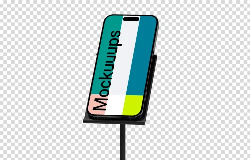 iPhone 16 mockup with dynamic angle