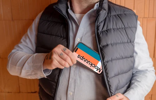 iPhone in the  construction worker’s pocket 