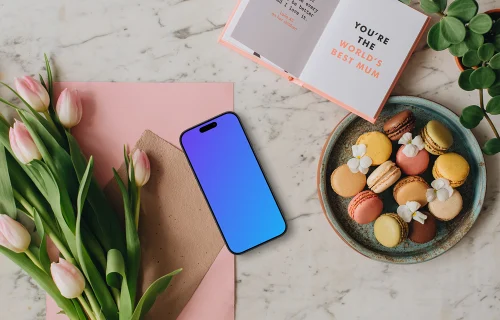 iPhone mockup and Mother’s Day essentials