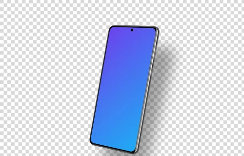 Samsung Galaxy S21 Mockup (Perspective Right - Floating Shadow)