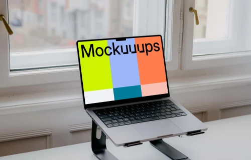 MacBook Pro in the standing dock