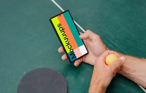 Man scrolling on the Google Pixel 6 mockup