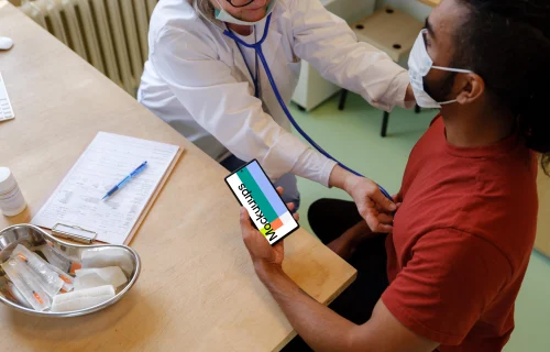 Medical examination with Google Pixel 6 mockup