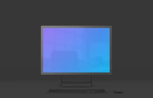 Microsoft Surface Studio 2 Mockup (Front - Dark)