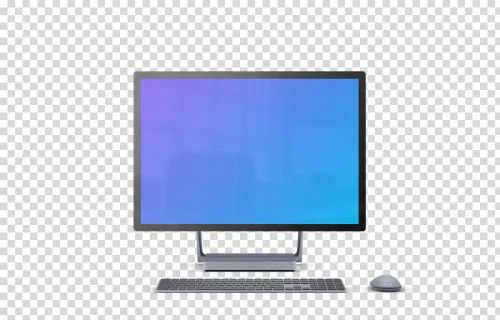 Microsoft Surface Studio 2 Mockup (Front - Transparent)