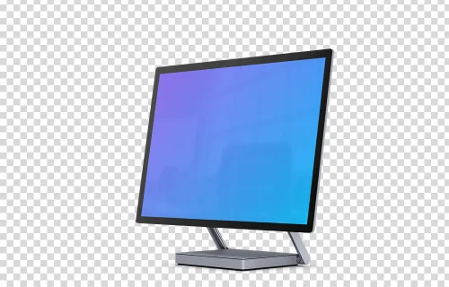 Microsoft Surface Studio 2 Mockup (Perspective Right - Transparent)