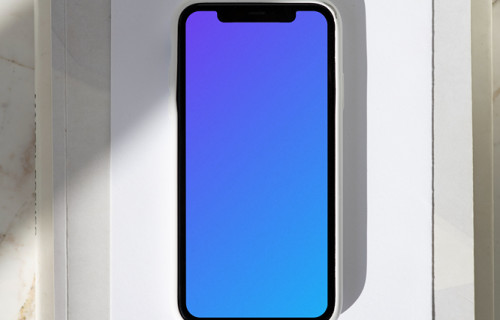 Minimal iPhone 12 mockup with a shadow