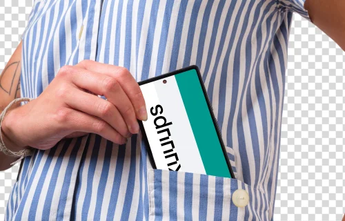 Mockup of Google Pixel sliding to the pocket