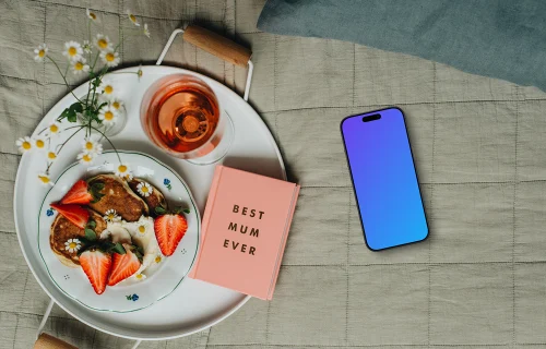 Mother's Day essentials with iPhone mockup