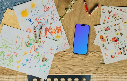 Mother’s day theme with iPhone mockup