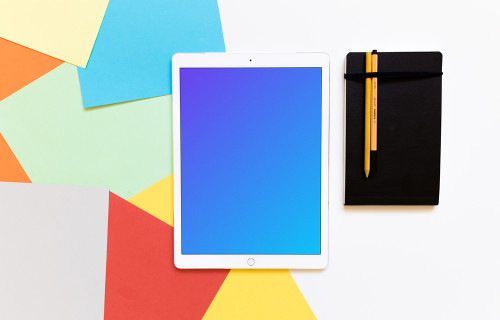 Notes next to the iPad Pro mockup