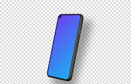 Google Pixel 5 Mockup (Perspective Right - Floating Shadow)