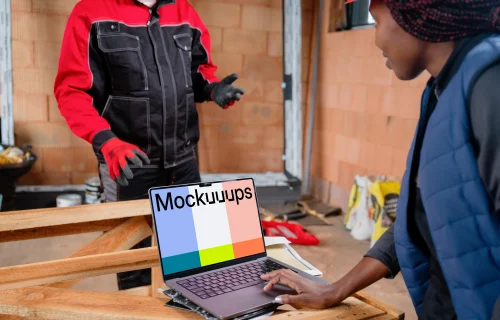 Playing with Ideas in construction with MacBook mockup