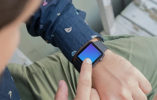 Pointing on Apple Watch Sport mockup