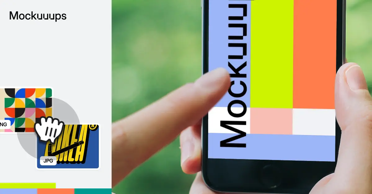 Pointing On IPhone 6 Mockup In The Forest Mockuuups Studio