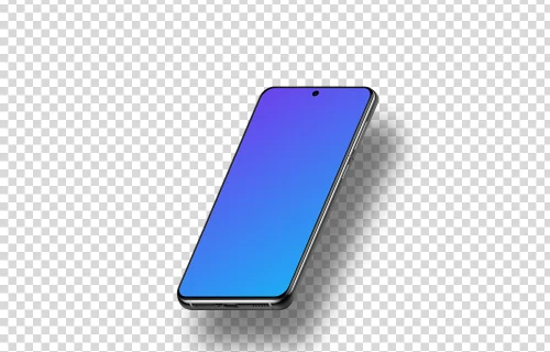 Samsung Galaxy S21 Mockup (Isometric Right - Floating Shadow)