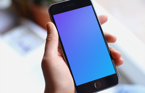 Reading on iPhone 6s Space Gray mockup
