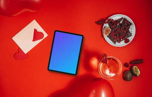 Romantic-style tablet mockup