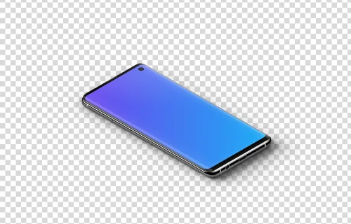 Samsung Galaxy S10 Mockup Isometric (Left)