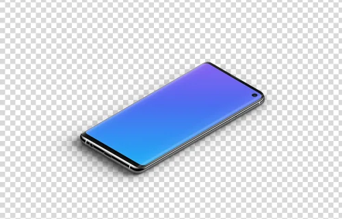 Samsung Galaxy S10 Mockup Isometric (Right)