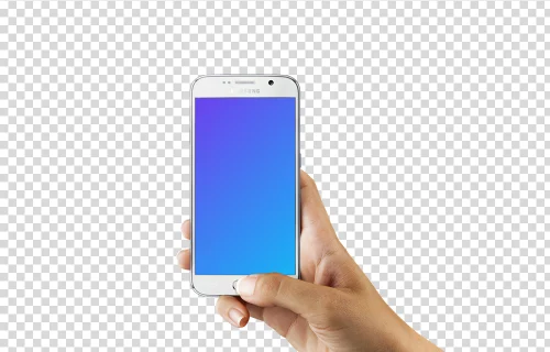 Samsung Galaxy S6 White mockup on editable background