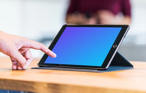 Tablet mockup in the office