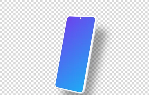 Samsung Galaxy S21 Clay Mockup (Perspective Right - Floating Shadow)