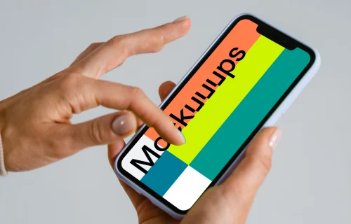 User scrolling through iPhone X mockup