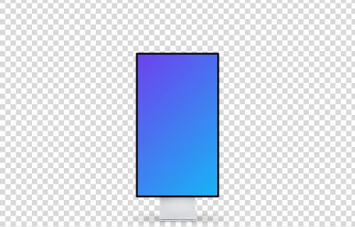 Vertical Apple Pro Display XDR mockup (Floating Shadow)