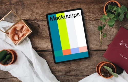 Wedding themed tablet mockup