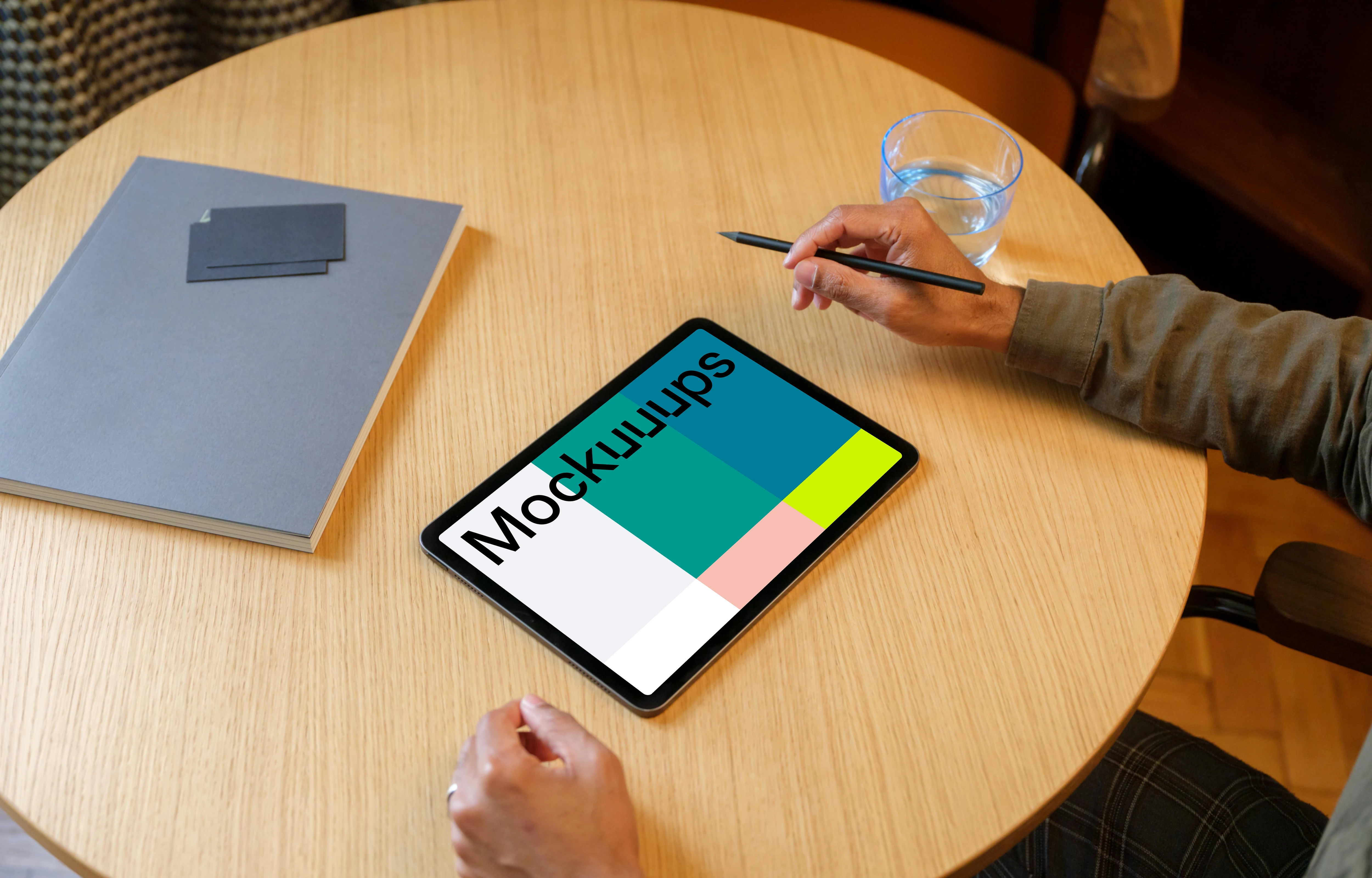 iPad Air mockup in lounge
