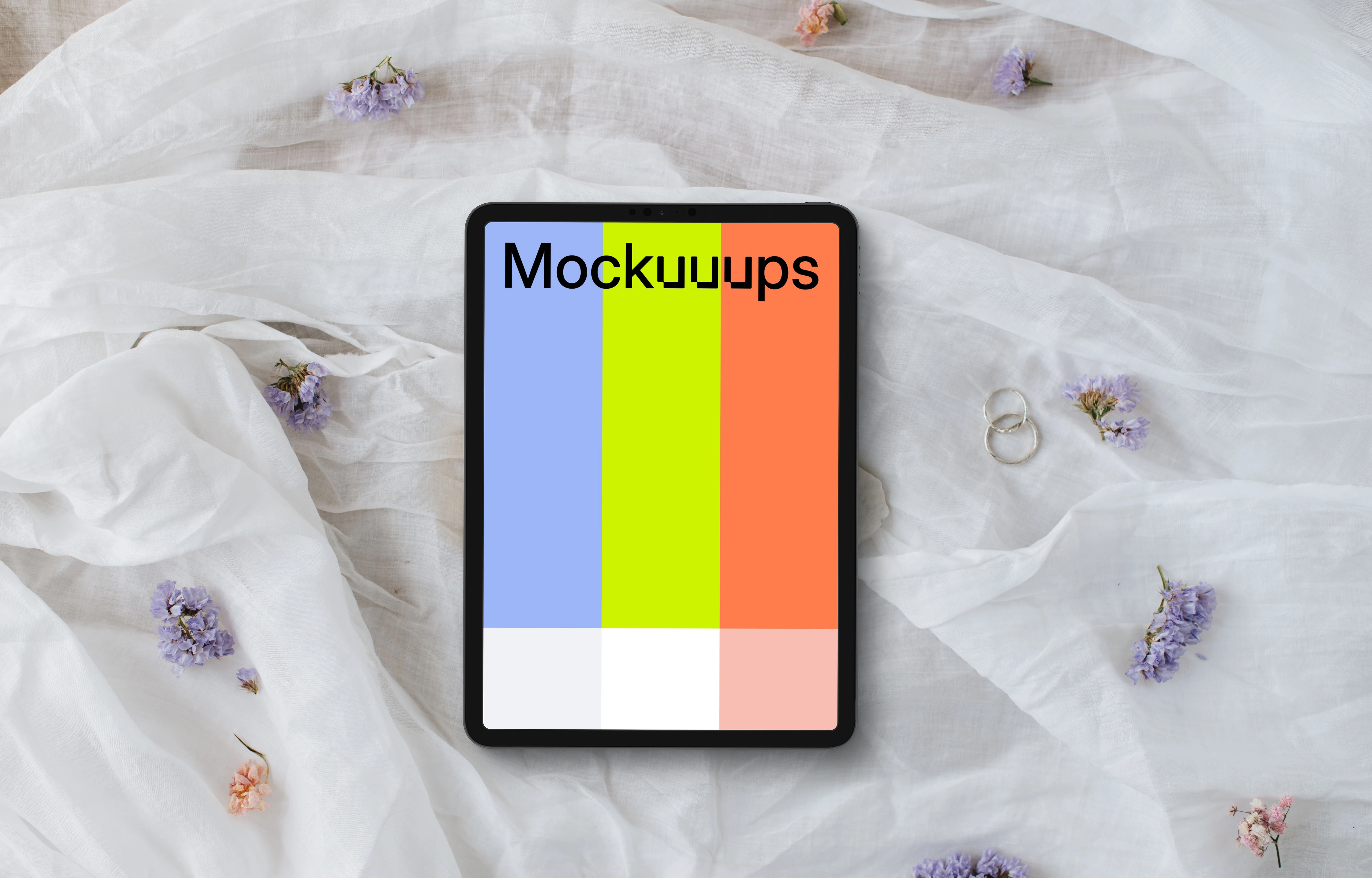 Wedding arranged iPad mockup